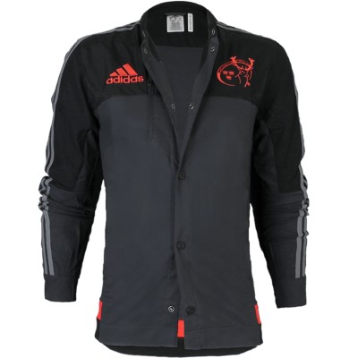 Adidas Munster Anthem Jacke Herrenjacke grau/schwarz Fanjacke Rugby Clubwear NEU