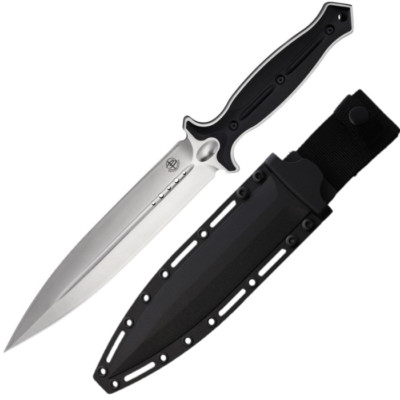 Begg Knives Filoso Fixed Knife 8'' AUS-10A Steel Dagger Blade Black Nylon Handle