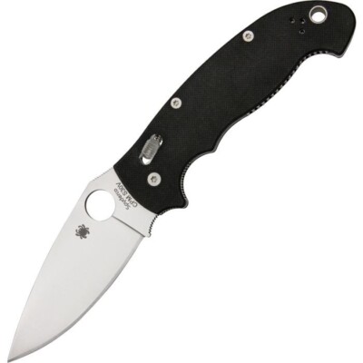 Spyderco Manix-2 XL Folding Knife 3.75'' CPM-S30V Steel Blade Black G-10 Handle