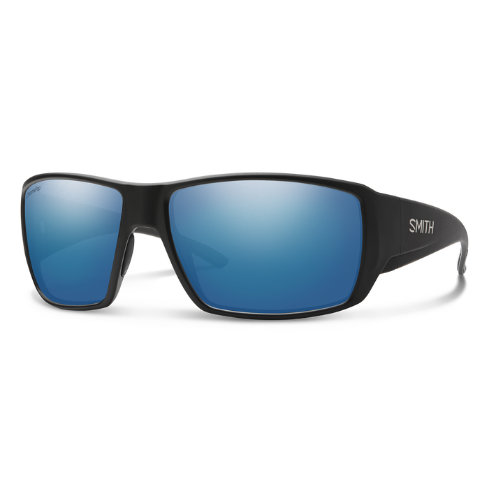 Pre-owned Smith Optics Guides Choice Polarized Sunglasses Matte Black / Blue Mirror