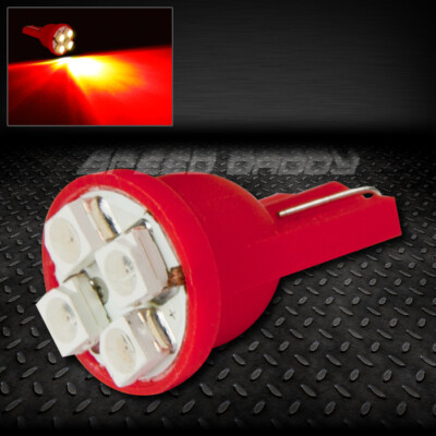 4SMD 4 3528 SMD LED T10 W5W 194 168 КРАСНАЯ АВТОМАТИЧЕСКАЯ ВНУТРЕННЯЯ КУПОЛЬНАЯ КЛИНОВИДНАЯ ЛАМПОЧКА 12V