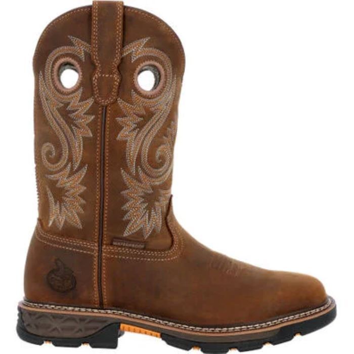 Pre-owned Georgia Boot Carbo-tec Flx Waterproof Pull-on Work Boot Gb00649 In Brown