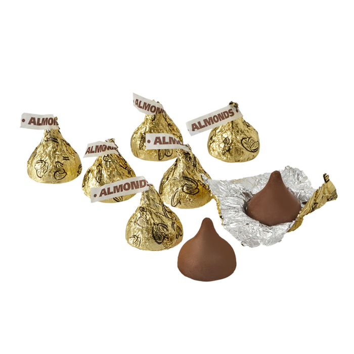 HERSHEY'S Kisses Milk Chocolate With Almonds, Bulk & Delicious Candy (2 Pounds)
