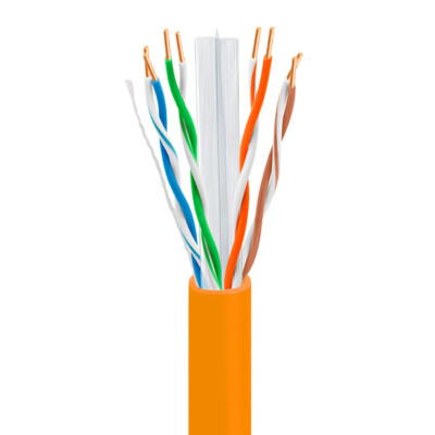 BNCables Cat6 Plenum 550 Mhz 23 AWG Solid 1000ft 10Gigabit UTP Cable in 9 Colors
