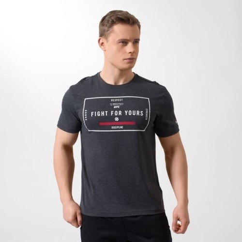 

[AJ9026] Мужская футболка Reebok UFAN Triblend Fight For Yours с коротким рукавом, Серый