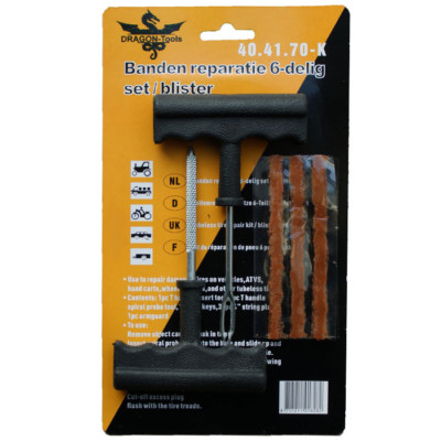 5-tlg. Reifen-Reparatur-Set Flicken Satz Auto Reifen Pannenset Roller Motorrad