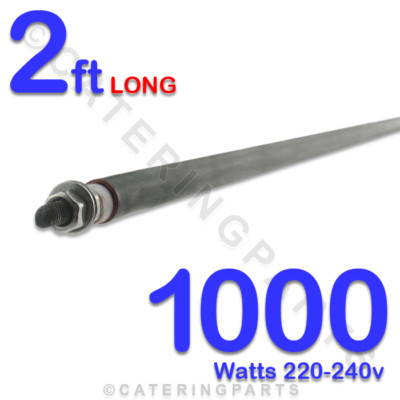 UNIVERSAL DRY OR WET HEATING ELEMENT BEND TO SHAPE 8mm ROD VARIOUS LENGTHS WATTS