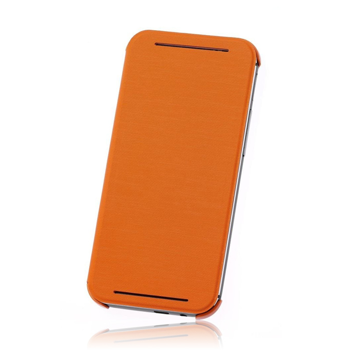 CUSTODIA FLIP CASE ORIGINALE HTC V941 per HTC ONE 2 M8 ARANCIONE