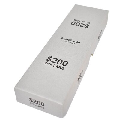 Small Dollar Rolls Storage Box 200$ Capacity Hold 8 Wrapp Coin Roll Gray Color
