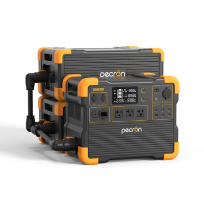 PECRON E1500LFP 1536Wh Power Station with 2*3072Wh EP3000-48V Expansion Battery