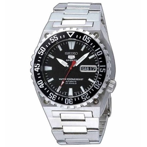 Pre-owned Seiko 5 Sports Snzd71k1 Automatic Watch Steel Hardlex 100m 23jewels Day Date
