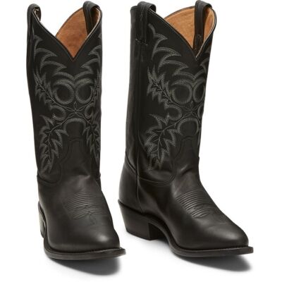 Pre-owned Tony Lama Men's 7900 Segar 12" Onyx (black) Round Toe Block Heel Western Boots