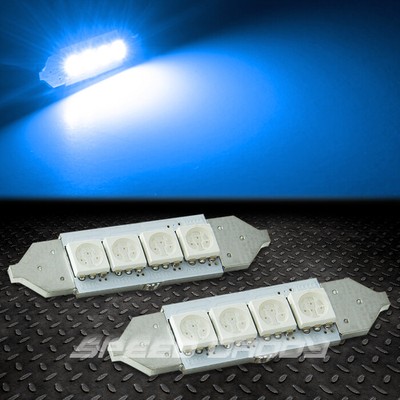 2X4 SMD 4SMD 39 ММ СИНИЙ 5050 5055 СВЕТОДИОДНЫЙ АВТОМОБИЛЬНЫЙ ВНУТРЕННИЙ КУПОЛ/КАРТА 12 В ЛАМПОЧКА НАКАЛИВАНИЯ