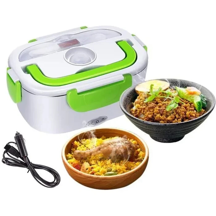 Lunch Box Chauffante ÃLectrique BoÃ®Te Repas En Acier Inoxydable Voiture Maison