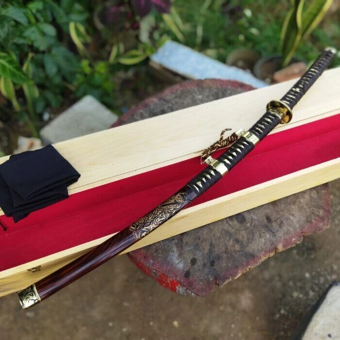 Hand Made 41" Battle Ready Katana Sword Damascus Blade - B114