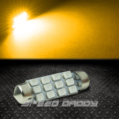 12 SMD 12SMD 39 ММ ЯНТАРНЫЙ 3528 5050 СВЕТОДИОДНЫЙ СВЕТИЛЬНИК ДЛЯ ВНУТРЕННЕГО ОСВЕЩЕНИЯ КУПОЛА/КАРТОГРАФИЧЕСКОЙ ПАНЕЛИ