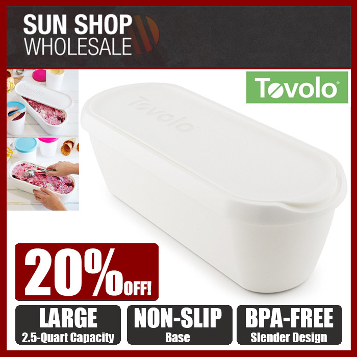 Details About Tovolo Large 2 5 Quart Glide A Scoop Ice Cream Tub Container White Rrp 49 95