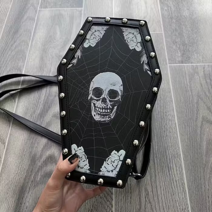 Studded coffin bag