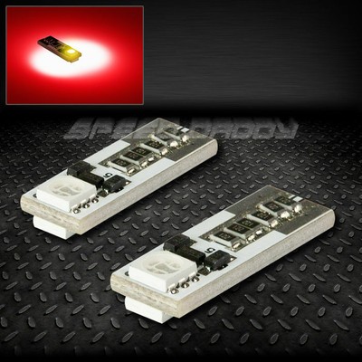 ПАРА 2SMD 2 5050 SMD LED T10 W5W CANBUS КРАСНАЯ ВНУТРЕННЯЯ ЛАМПОЧКА С КУПОЛОМ 12 В В ФОРМЕ КЛИНА