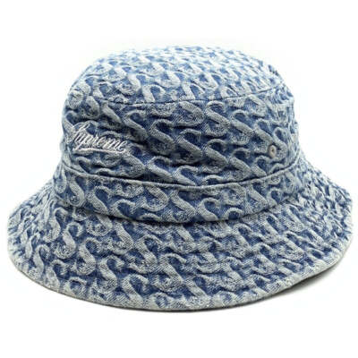 【新品未使用】supreme denim crusher M/L Supreme 21AW Monogram Denim Crusher Hat Light Blue Size M L