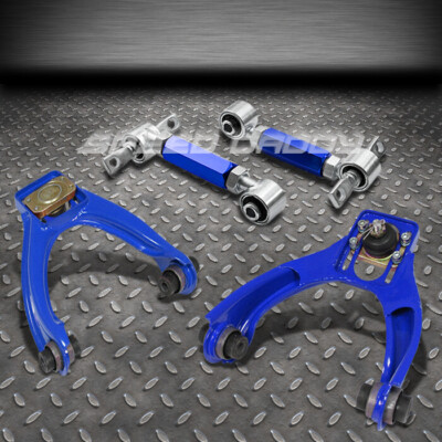 СИНИЕ 4ШТ КОМПЛЕКТЫ ПОДВЕСКИ С РЕГУЛИРОВКОЙ РАЗВАЛА ПЕРЕДНЕЙ И ЗАДНЕЙ ПОДВЕСКИ ДЛЯ 96-00 CIVIC EM1 EJ6-EJ8