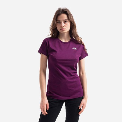 

Женская футболка The North Face Simple SS Lifestyle, фиолетовая повседневная спортивная футболка, Фиолетовый, The North Face Simple SS Lifestyle T-Shirt