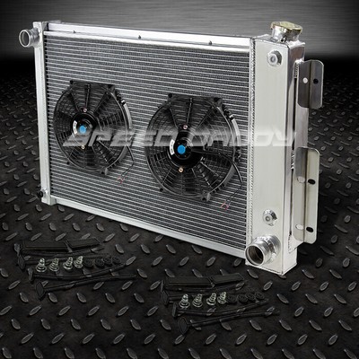 3-РЯДНЫЙ ПОЛНОСТЬЮ АЛЮМИНИЕВЫЙ ГОНОЧНЫЙ РАДИАТОР + 2 ВЕНТИЛЯТОРА 10 ДЛЯ 67-69 CHEVY CAMARO/FIREBIRD