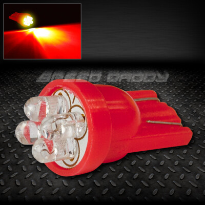 T10 194 168 501 W5W КРАСНАЯ АВТОМАТИЧЕСКАЯ ВНУТРЕННЯЯ КУПОЛЬНАЯ КЛИНОВИДНАЯ ЛАМПОЧКА /ЛАМПОЧКИ с 4 X 3 ММ СВЕТОДИОДАМИ