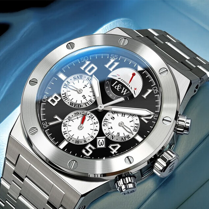 Pre-owned Carnival Men Automatic Watch 41mm Mechanical Luminous Multi-dial Month Week Date