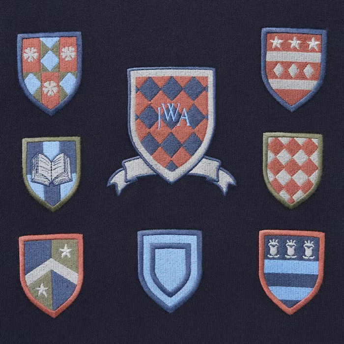 JW Anderson Uniqlo Men Sweatshirt Sweat Long Sleeve Shirt Navy S M L XL NWT