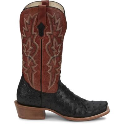 Pre-owned Tony Lama Men's Sa8267 Rylen 13" Full Quill Black Square Toe Western Boot