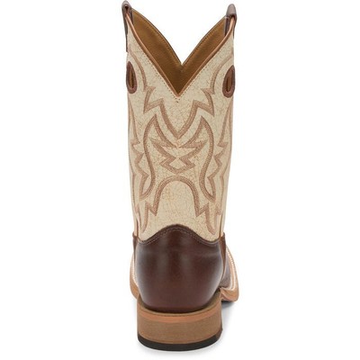 JUSTIN BOOTS JUSTIN MEN'S BR776 CADDO 11" COGNAC DAMIANA (BROWN) BLOCK HEEL WESTERN BOOTS