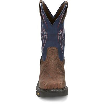 Pre-owned Justin Boots Justin Men's Cr2153 Frontline Hiviz 11" Brown Nano Comp Toe Waterproof Boots In Toasted Brown (brown)