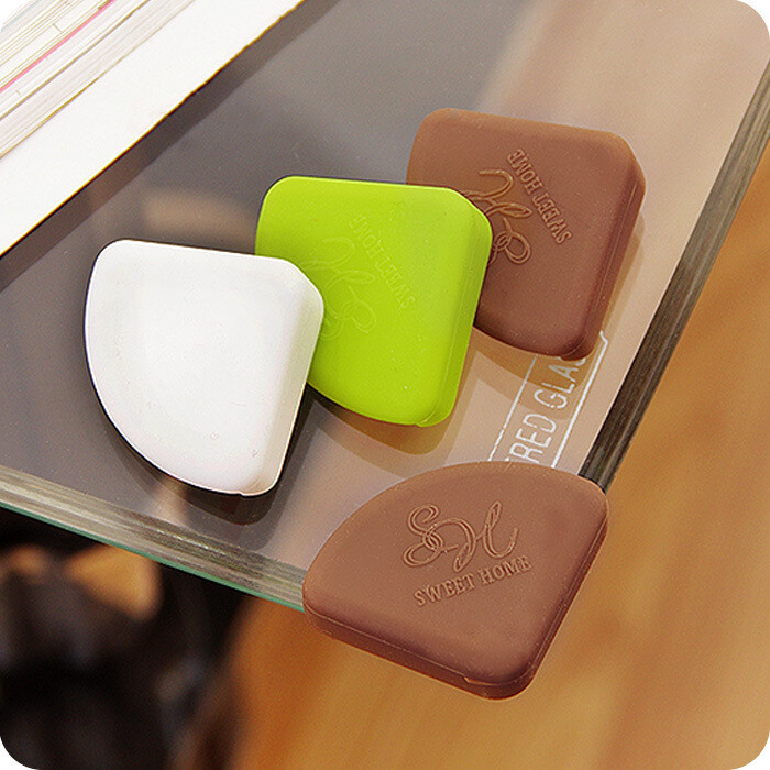 4x Baby Safety Corner Cushions Silicone Table Protectors Desk Edge Guards Cover