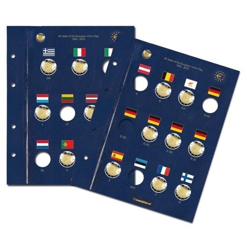 2-Euro Album Additional Pages - 30yrs of the EU Flag