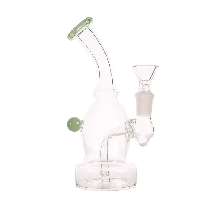 7" Green Marble Bong Premium Quality Water Pipe Tobacco Hookah