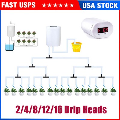 Automatic DIY Drip Irrigation System Plant Self Watering Garden Hose Reel Kit A+
