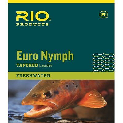 RIO Euro Nymph Leader - 11' - 0X/2X - Pink/Yellow - New 6-24038