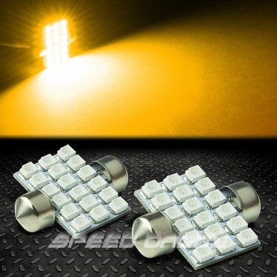 2 X 18 SMD 18SMD 31 ММ ЯНТАРНЫЙ 3528 5050 СВЕТОДИОДНЫЙ СВЕТИЛЬНИК ДЛЯ ВНУТРЕННЕГО ОСВЕЩЕНИЯ КУПОЛА/КАРТЫ