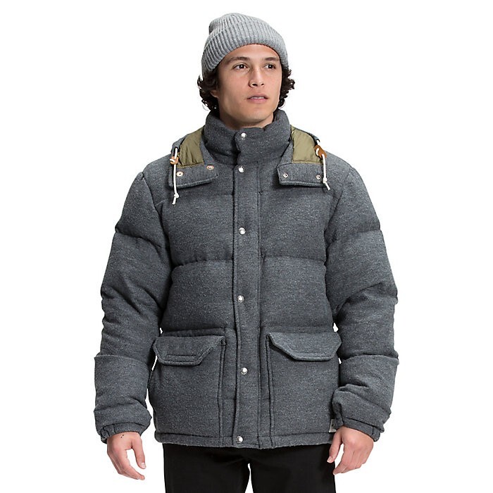 NEW The North Face Men's Sierra Down Wool Parka in Gray size
