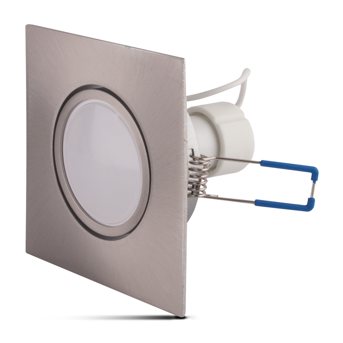 FARO FARETTO LUCE LED QUADRATO INCASSO CONTROSOFFITO GU10 5W PIXA SK ACCIAIO