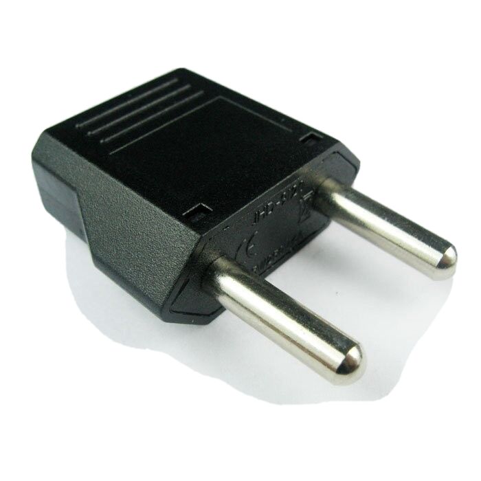 Round Pin 5mm Plug Adapter 12PK American To European Style For Type C Outlet