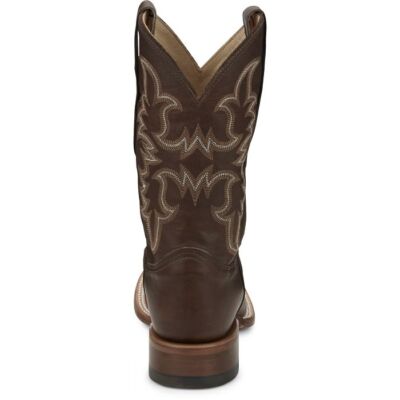 Pre-owned Justin Boots Justin Men's Aq7071 Wayne 11" Chocolate Fargo (brown) Block Heel Western Boots