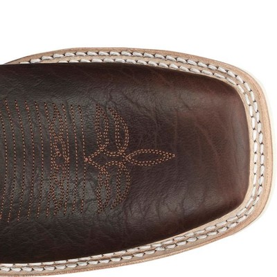 Pre-owned Justin Boots Justin Men's Aq7070 Ryker 11" Rootbeer Yeti (brown) Block Heel Western Boots