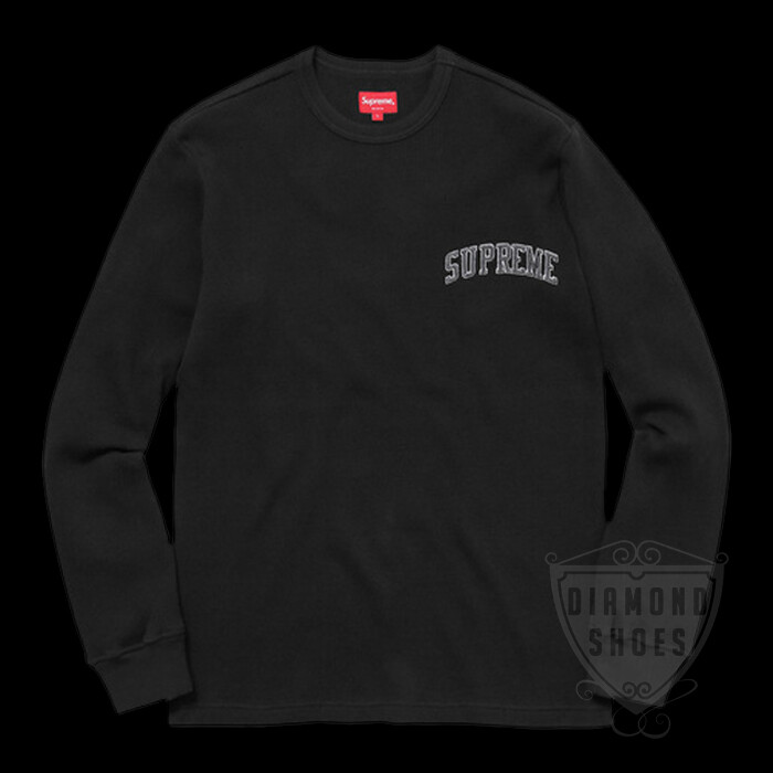 FW17 SUPREME ARC LOGO L/S THERMAL BLACK M MEDIUM BRAND NEW