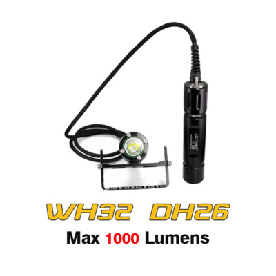 Archon WH32 DH26 Canister Scuba Diving Flashlight Cree XM-L U3 LED 1100LM Torch