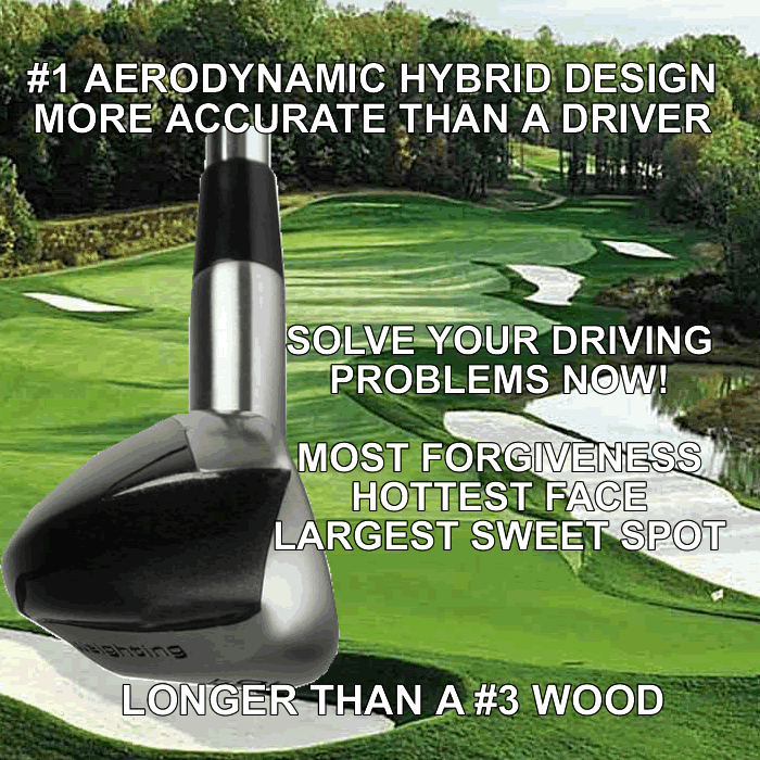 #1 CUSTOM PGA DISTANCE HYBRID LONG DRIVER +20YDS ANTISLICE TAYLOR FIT MADE CLUB