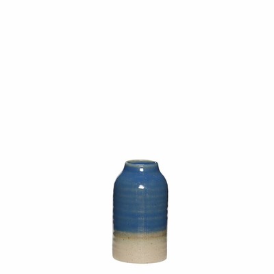 Vase Steingut Blau/Sand  Hübsch Interior