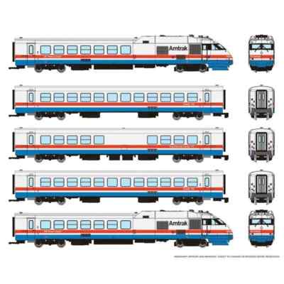 RAPIDO 525501 N SCALE AMTRAK TURBOLINER PHIII ESU LOKSOUND and DCC EARLY # 3