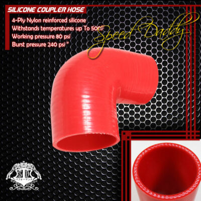 2.5-2.75 3- МНОГОСЛОЙНЫЙ 90-ГРАДУСНЫЙ ОТВОДНОЙ ТУРБО- / ВПУСКНОЙ ТРУБОПРОВОД, СИЛИКОНОВЫЙ СОЕДИНИТЕЛЬНЫЙ ШЛАНГ КРАСНОГО ЦВЕТА